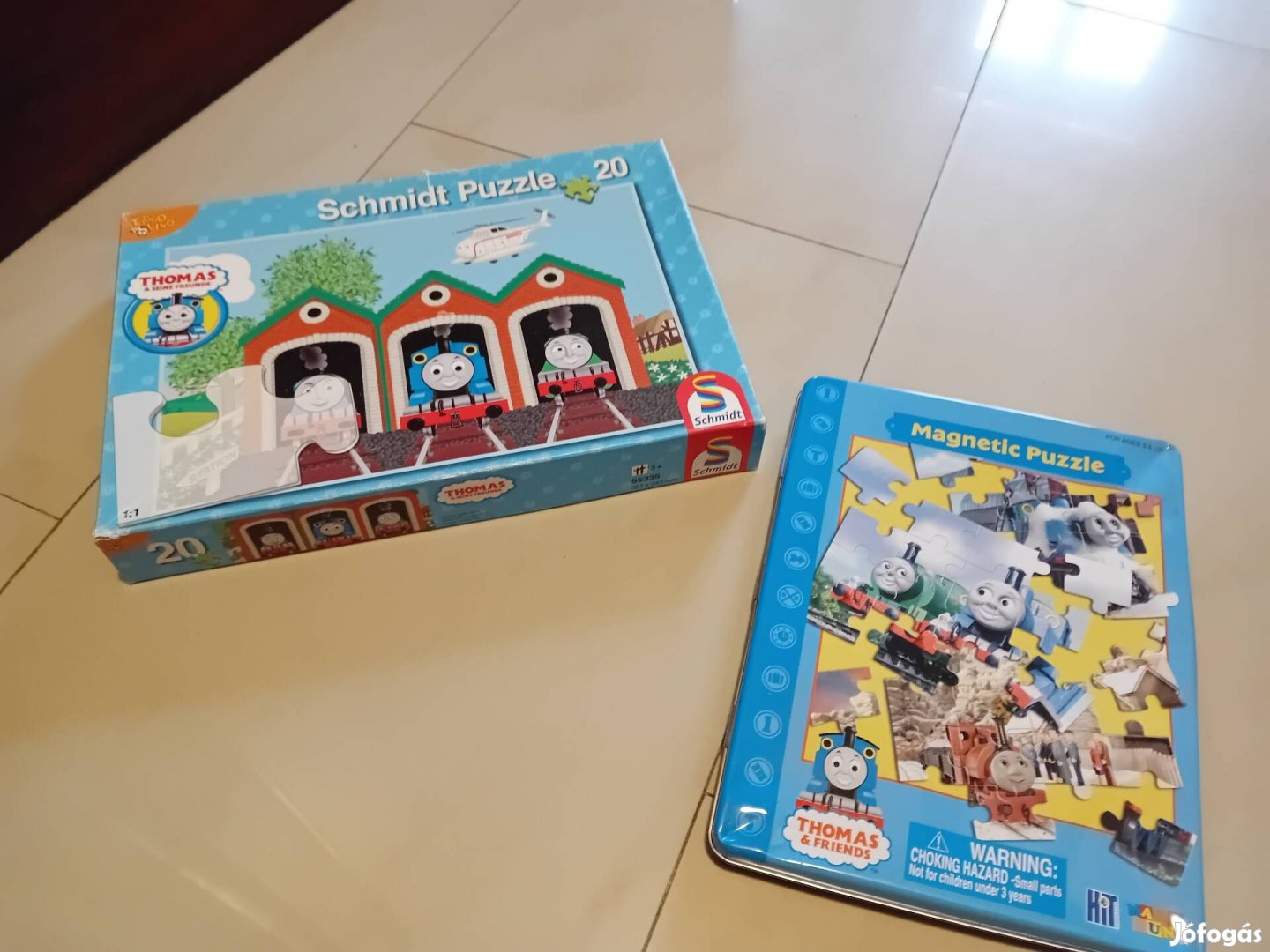 Vonatos Thomas társasjáték 2 db puzzle mágneses vonat