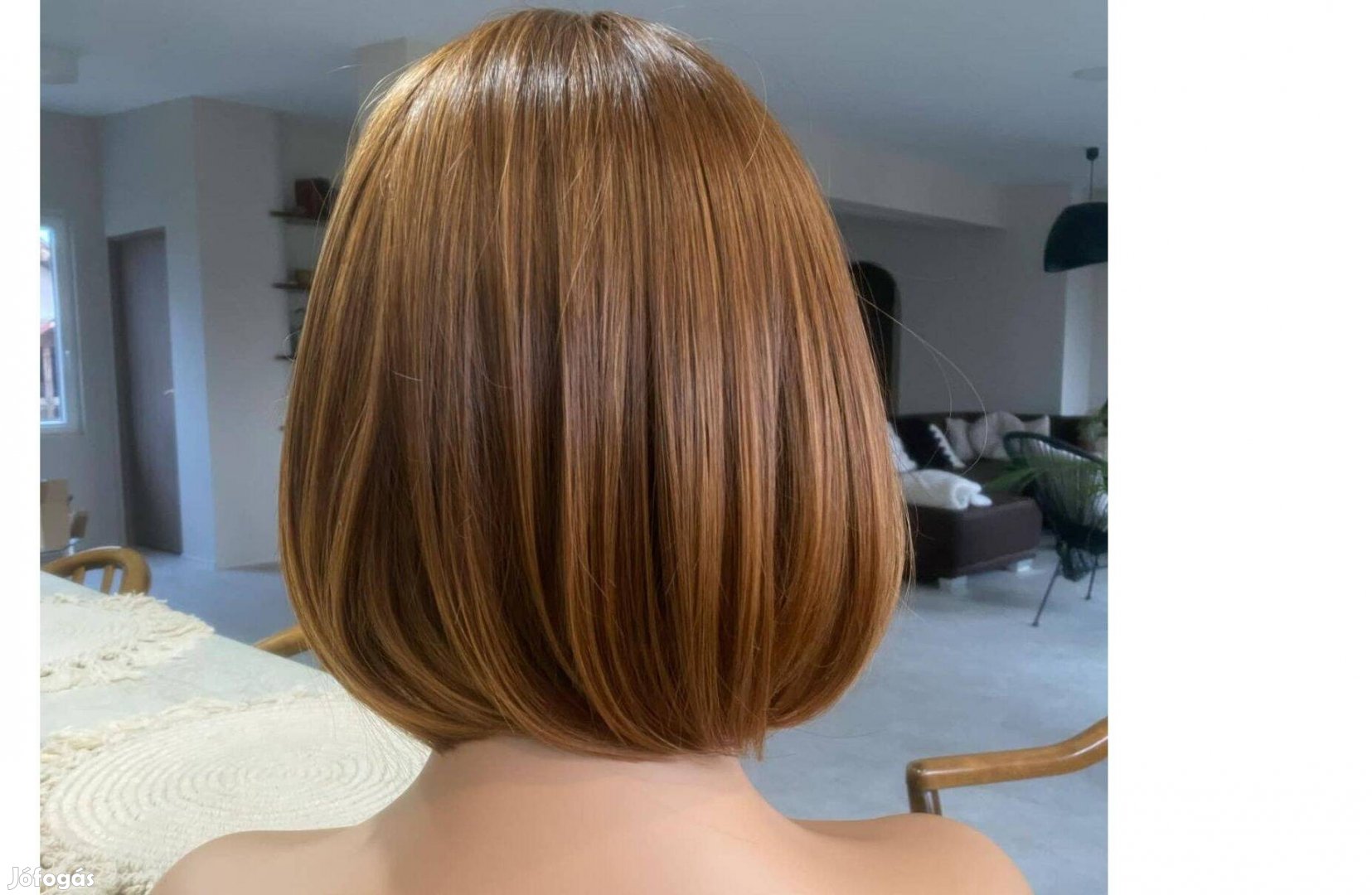 Vöröses barna long bob bubi paróka eladó - kemoterápia - légáteresztő