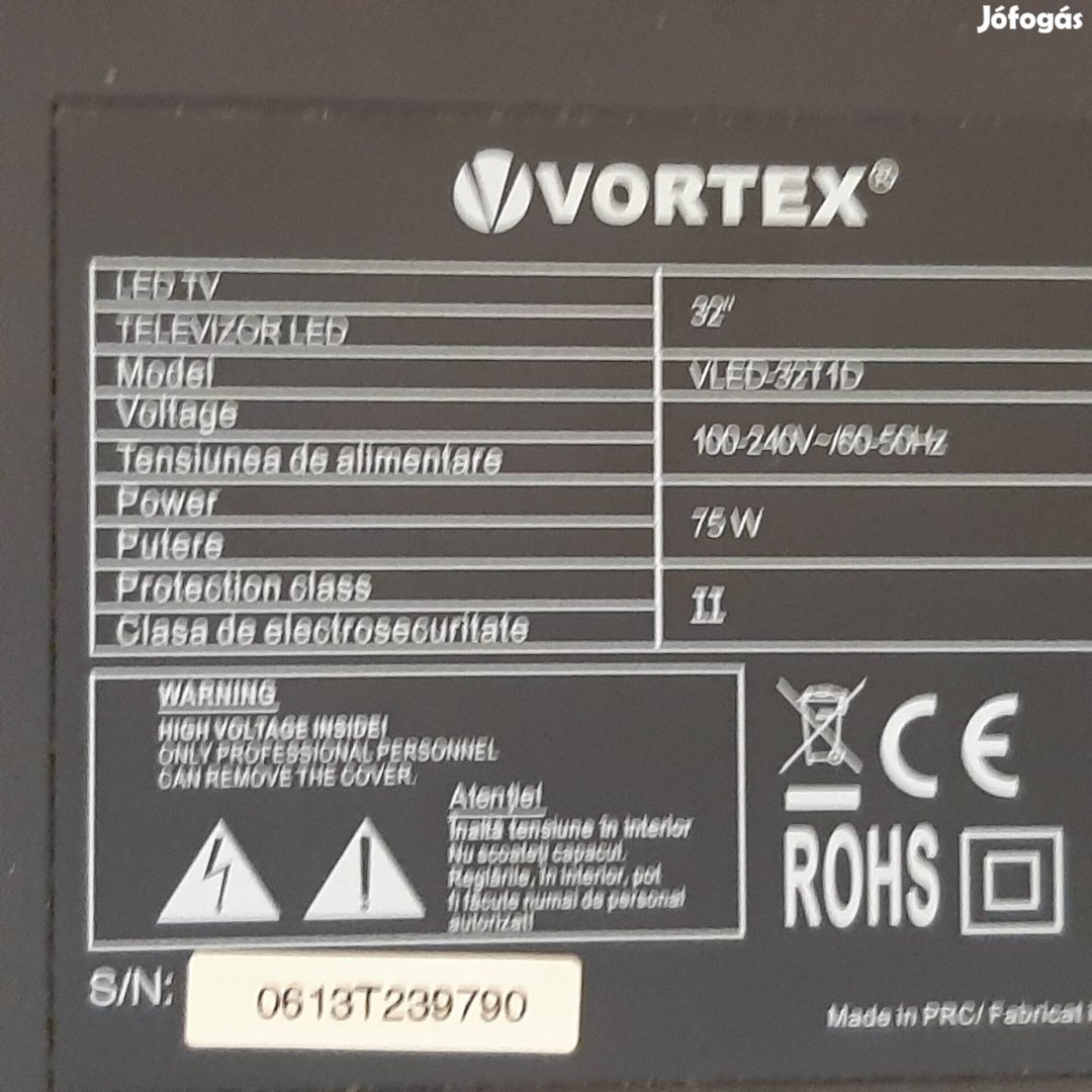 Vortex HD tv tökéletes gyári táv kapcsoloval elado