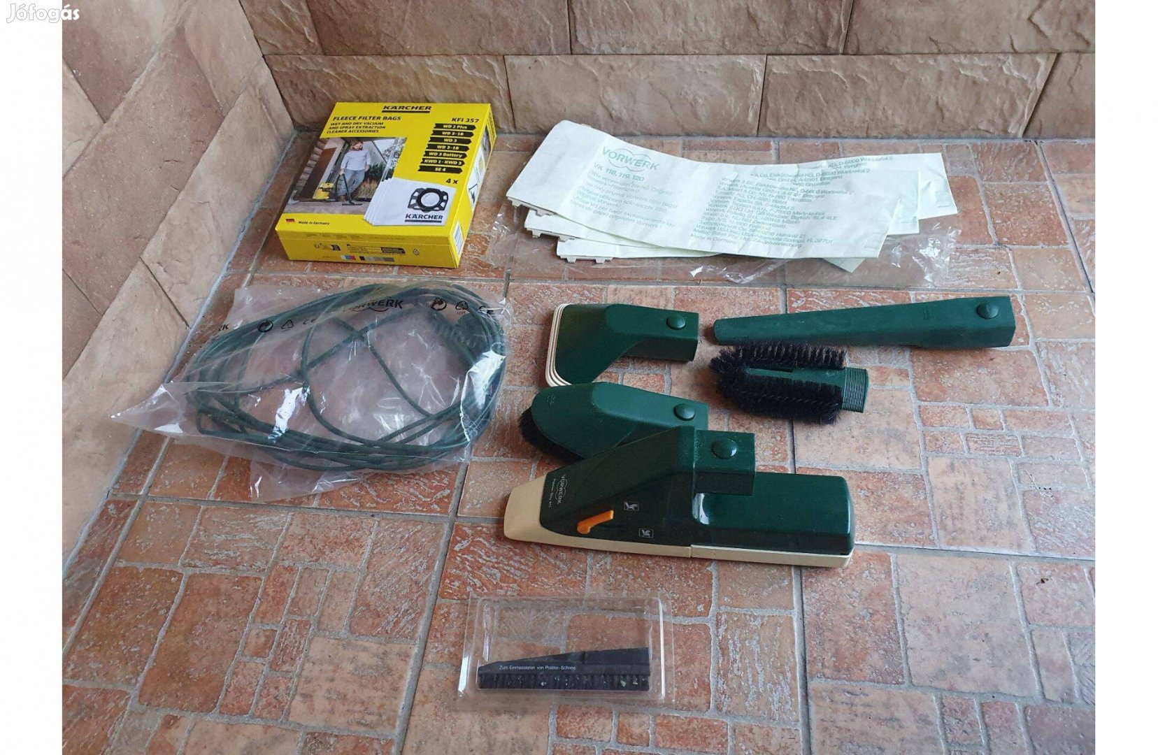 Vorwerk fejek + tartozékok + tápkábel + porzsák Karcher WD 2 - 3