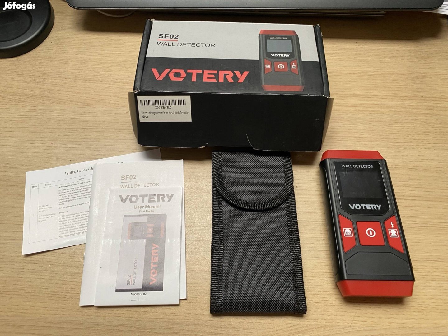 Votery SF02 multifunkciós detektor (fém, fa, elektromos vezeték)