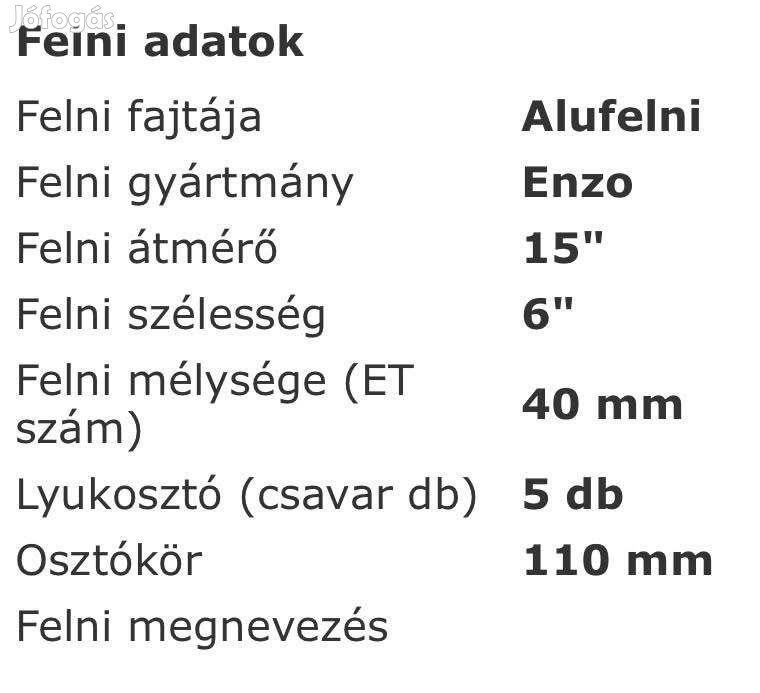 Vredestein nyári gumi szett