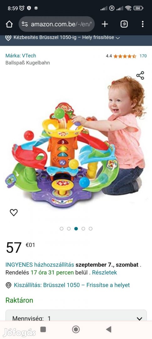 Vtech golyópálya gyermek játék 