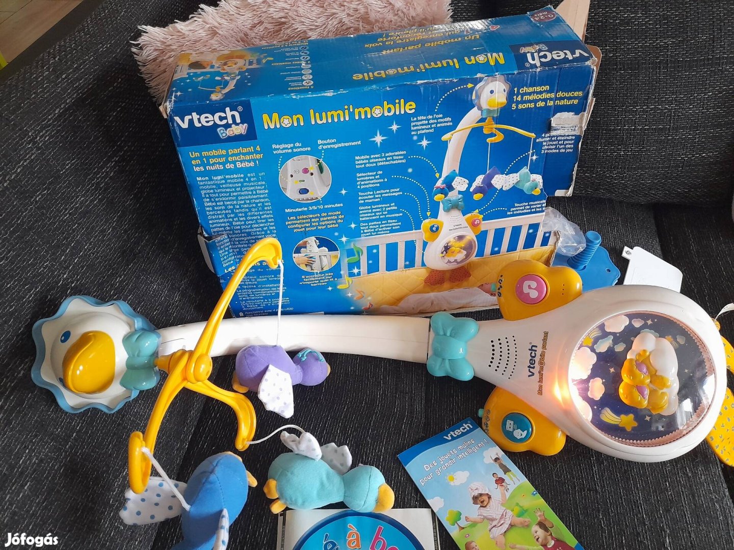 Vtech kacsás kiságy forgó Projektoros dobozos új állapotú 