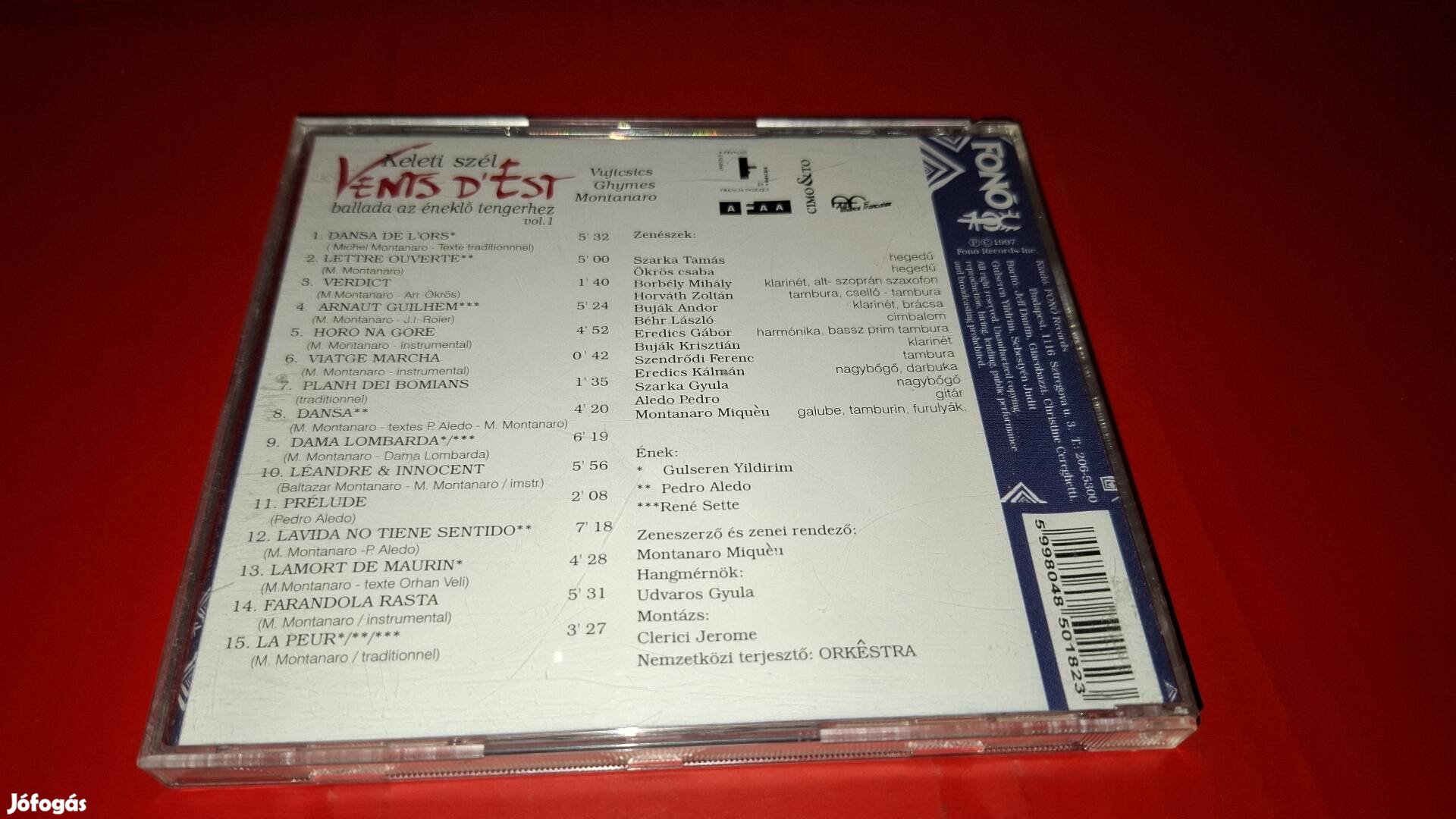 Vujicsics Ghymes Montanaro Keleti szél Cd Jazz / Folk 2001
