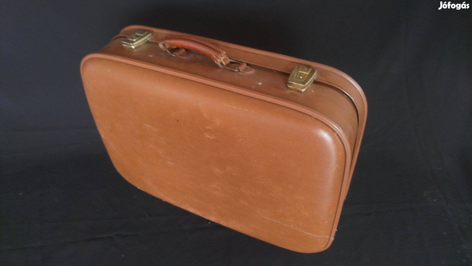 Vulkánfíber antik vintage retró bőrönd koffer