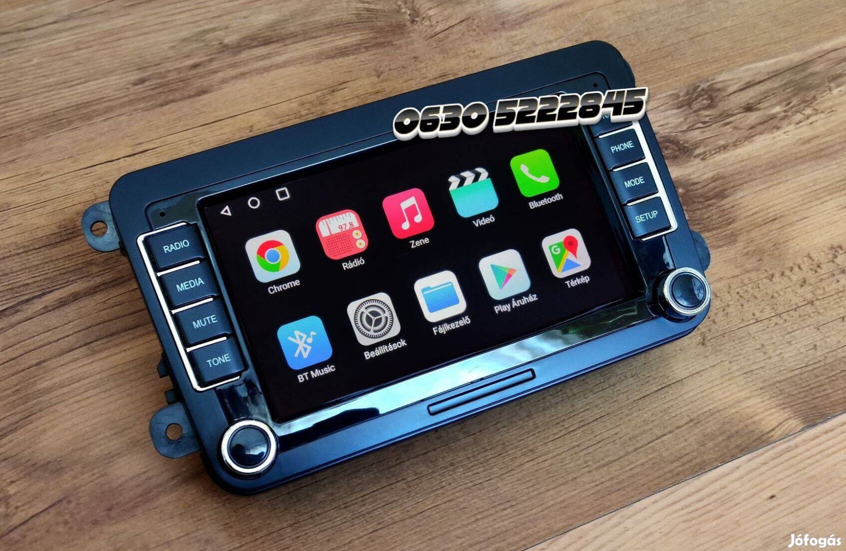 Vw 2Din Eos Jetta Passat Multimédia Android Rádió Navigáció Carplay