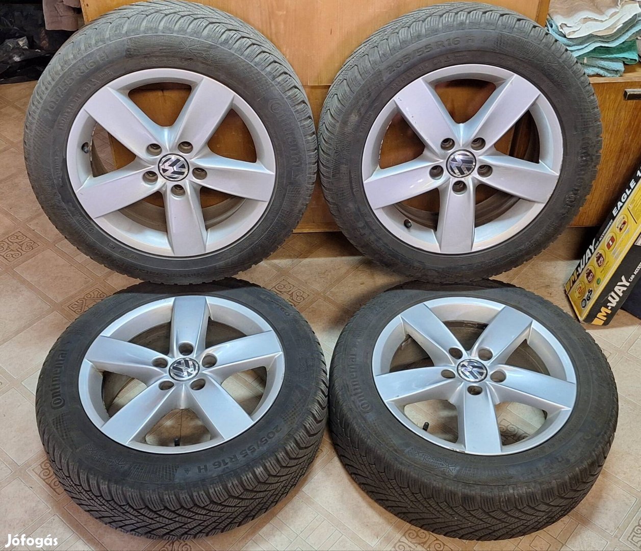 Vw Alufelni szett Continental téligumival
