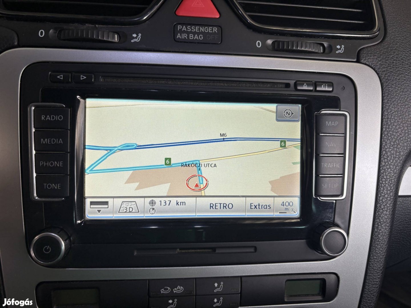 Vw Golf Passat Eos Touran Scirocco RNS 510 fejegység rádió