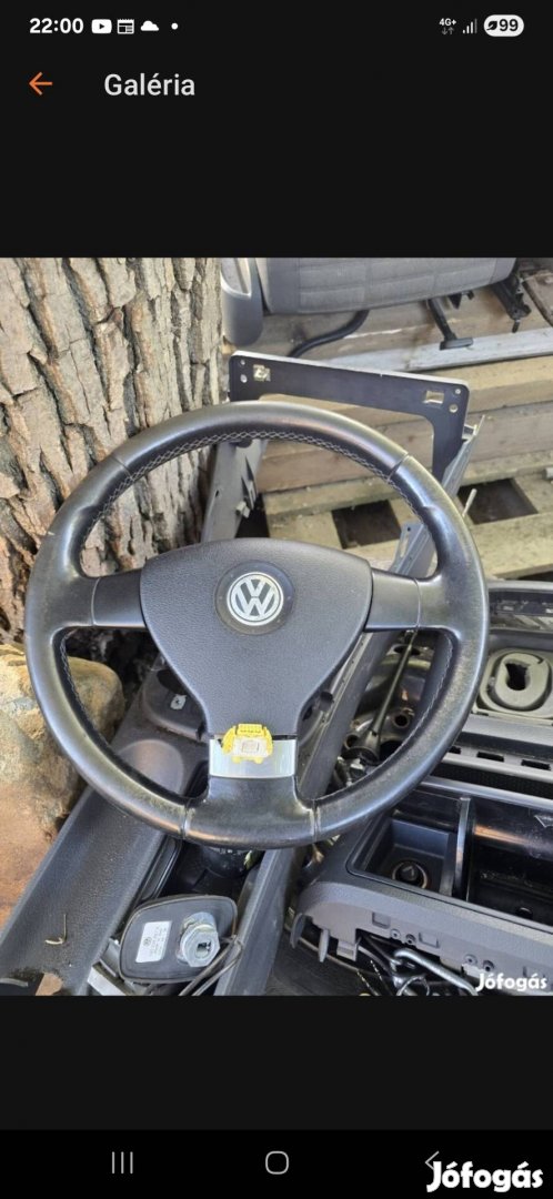 Vw Jetta 1K5 bőr kormány + légzsák 