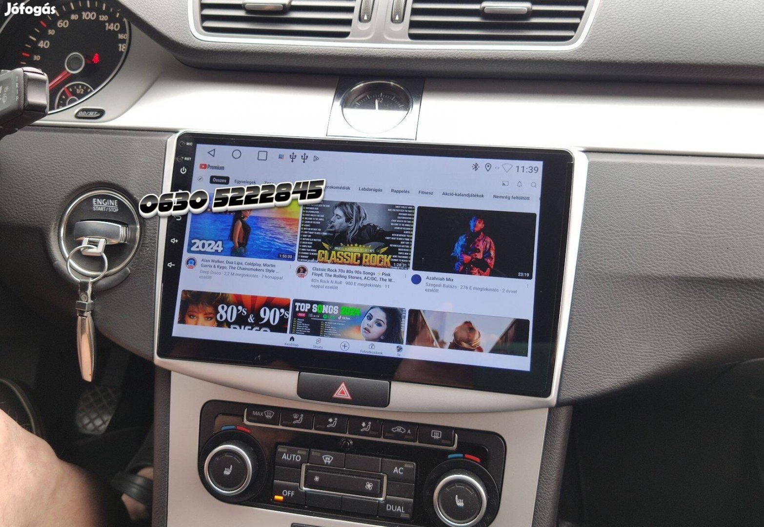 Vw Passat B6 B7 CC Android Rádió Multimédia Nagy Navigáció 10" Kijelző