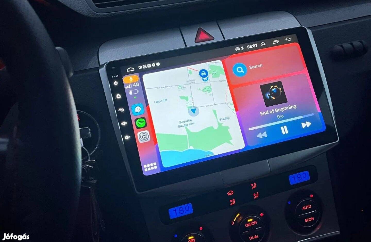 Vw Passat B7 B6 Android Rádió Multimédia 2Din Navigáció Carplay Hifi