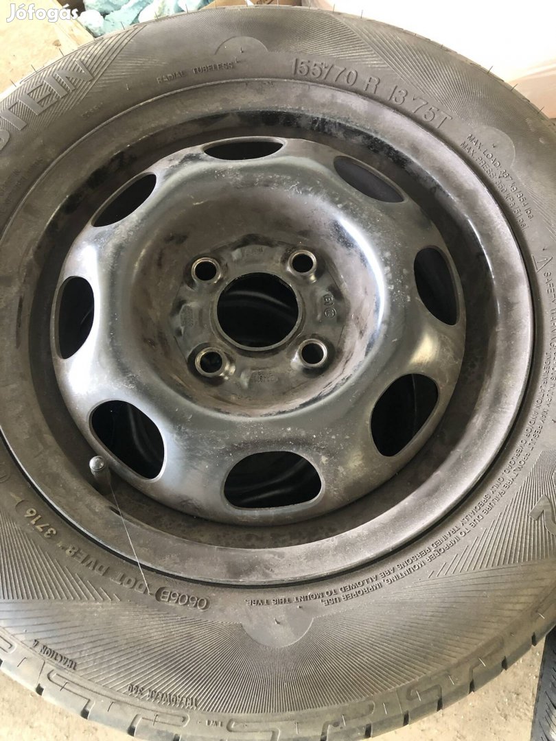 Vw Polo Lupo 4x100 13" lemezfelni felni nyarigumikkal 