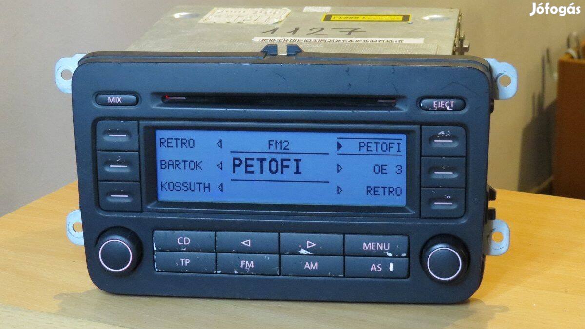 Vw RCD 300 gyári Golf Jetta Touran Passat cd rádió fejegység