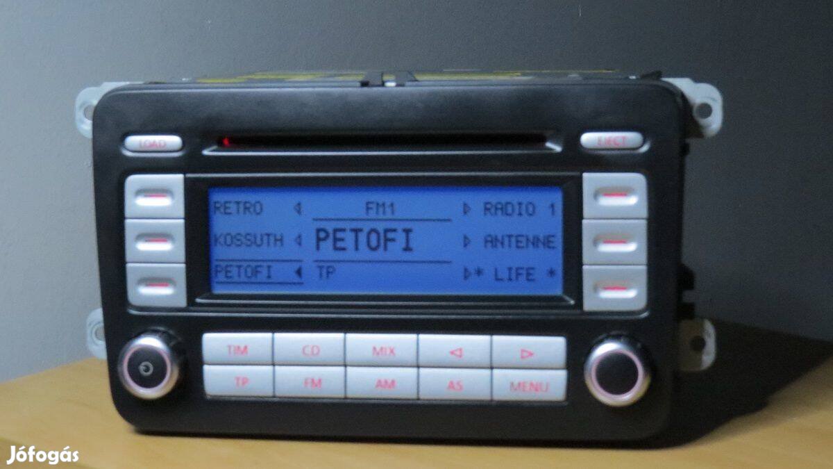 Vw RCD 500 gyári Passat Golf cd rádió fejegység