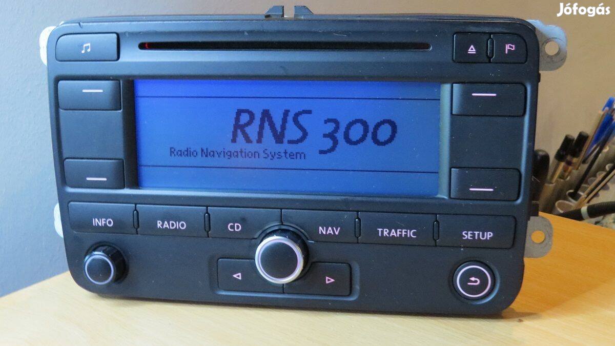 Vw RNS 300 gyári Golf navigációs cd rádió fejegység