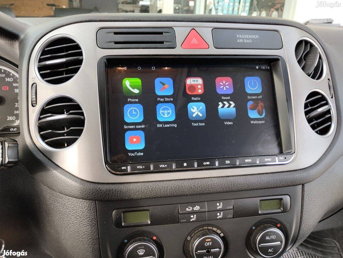 Vw Tiguan Rádió Android 2Din Multimédia Navigáció 9" Kijelző Carplay