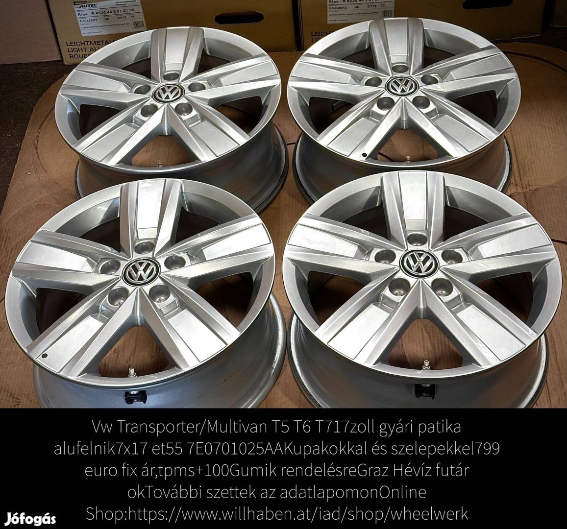 Vw Transporter/ Multivan gyári 17 zoll alufelnik