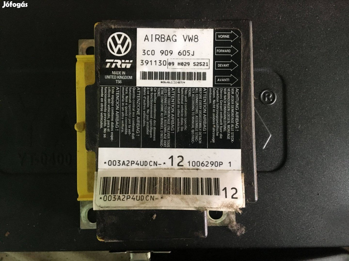 Vw Volkswagen Passat B6 Légzsák vezérlő elektronika 3C0 909 605 J
