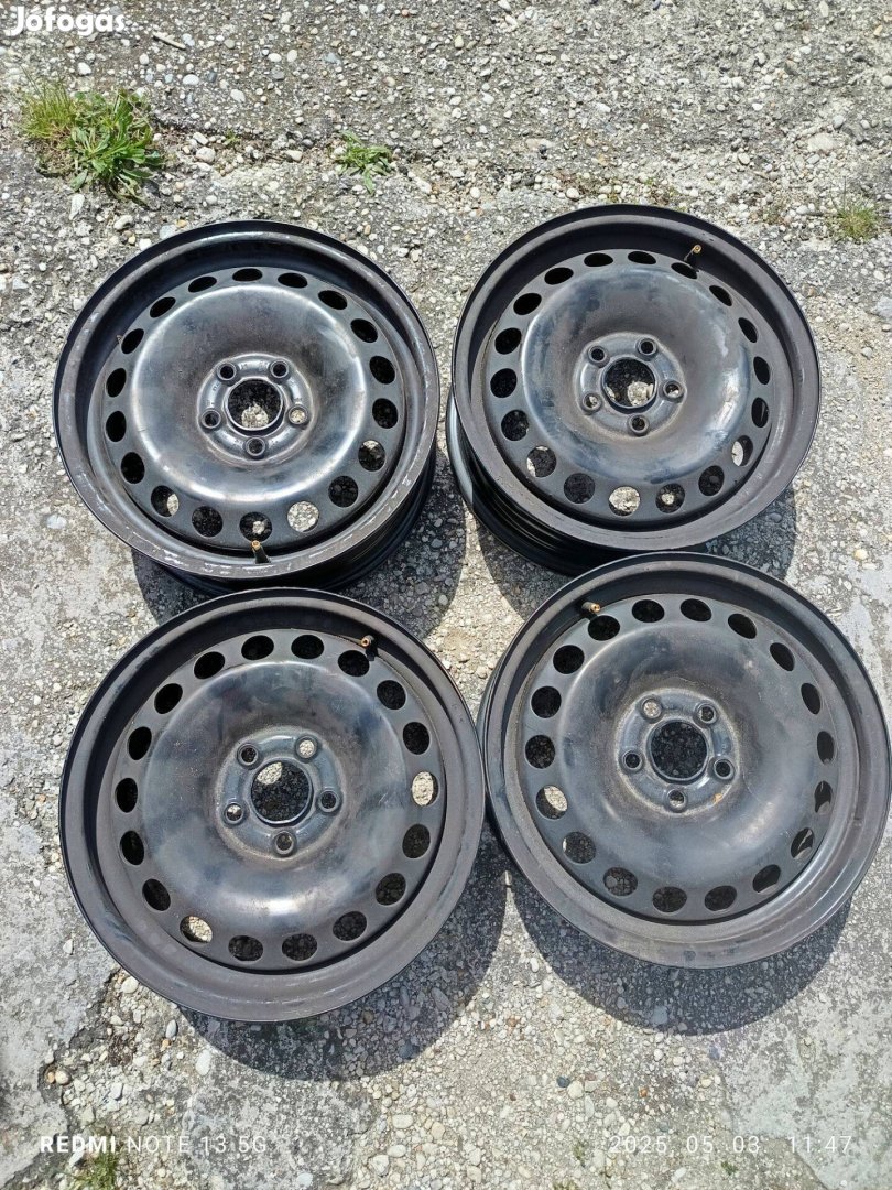 Vw polo 5X100 r15 5,5J ET40 4db lemezfelni eladó