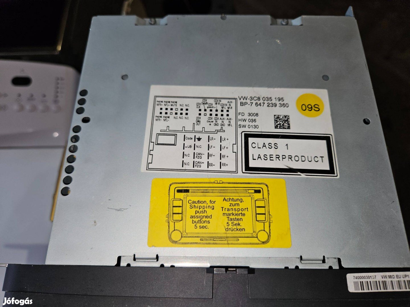 Vw rcd 510 es rádió kód megvan