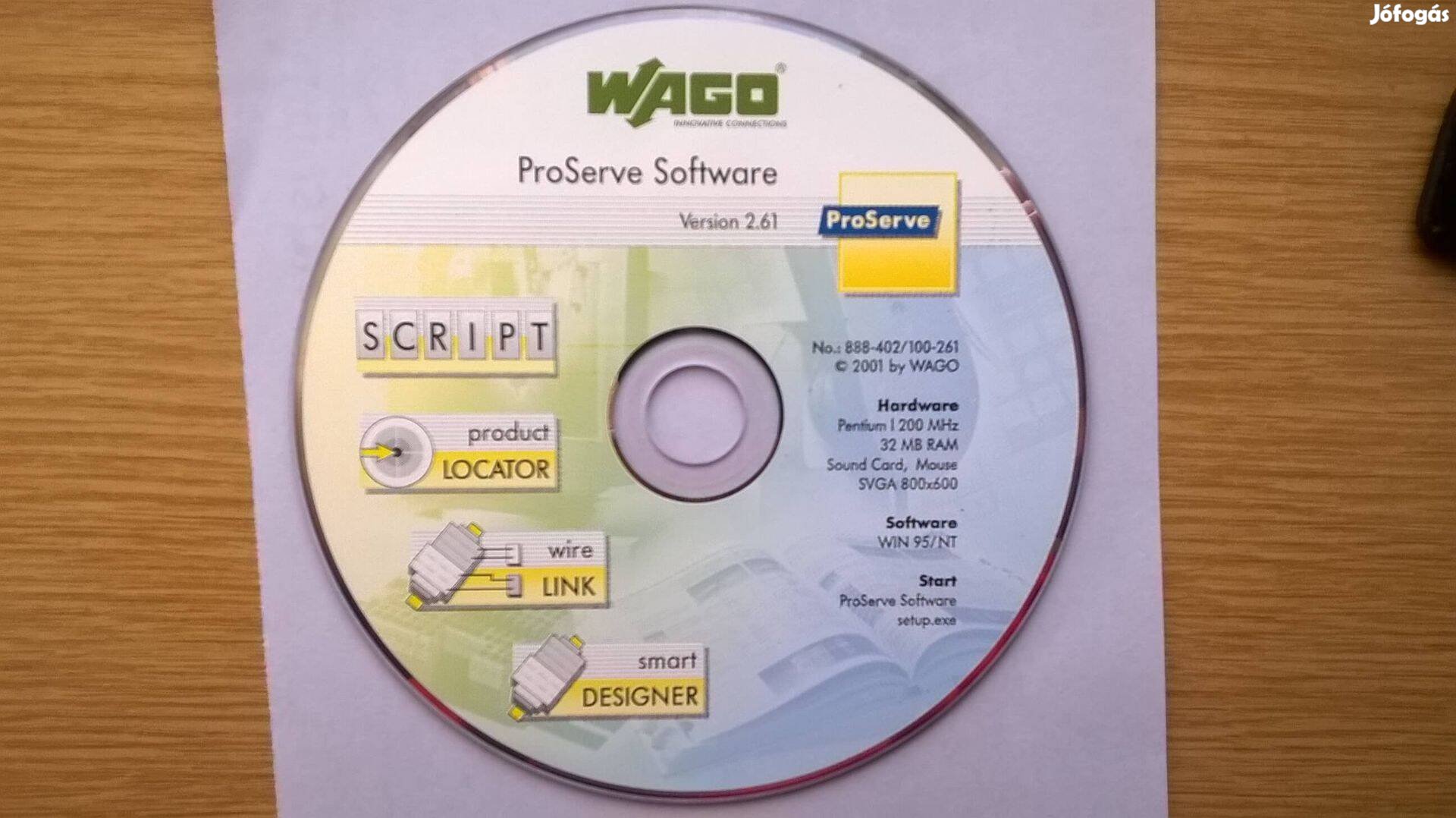 WAGO Proserve Softver programok CD-n , 2001-es kiadás