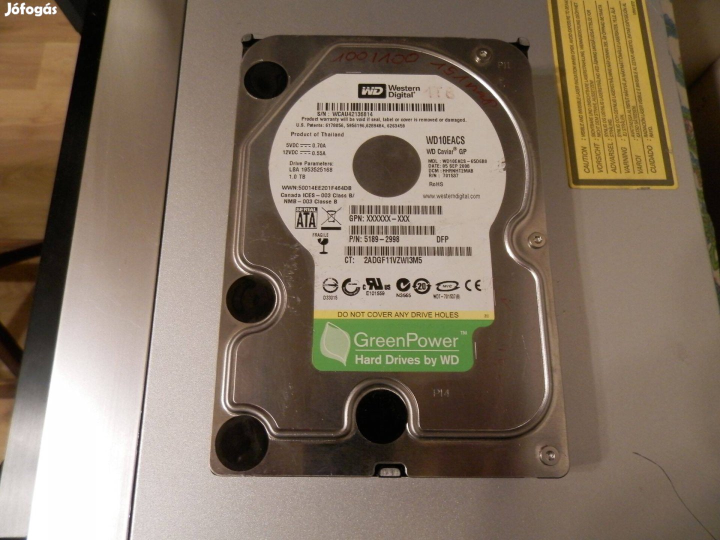 WDC WD10Eacs-65D6B0 (1TB) HDD