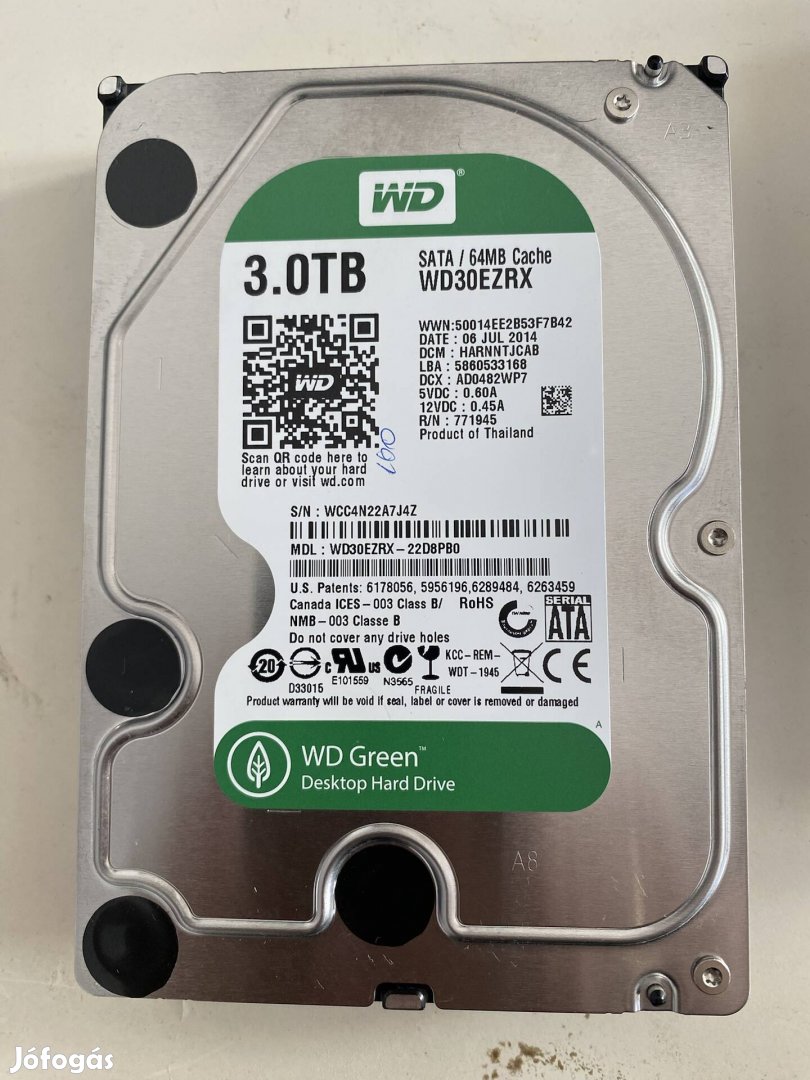 WD 3TB SATA HDD 