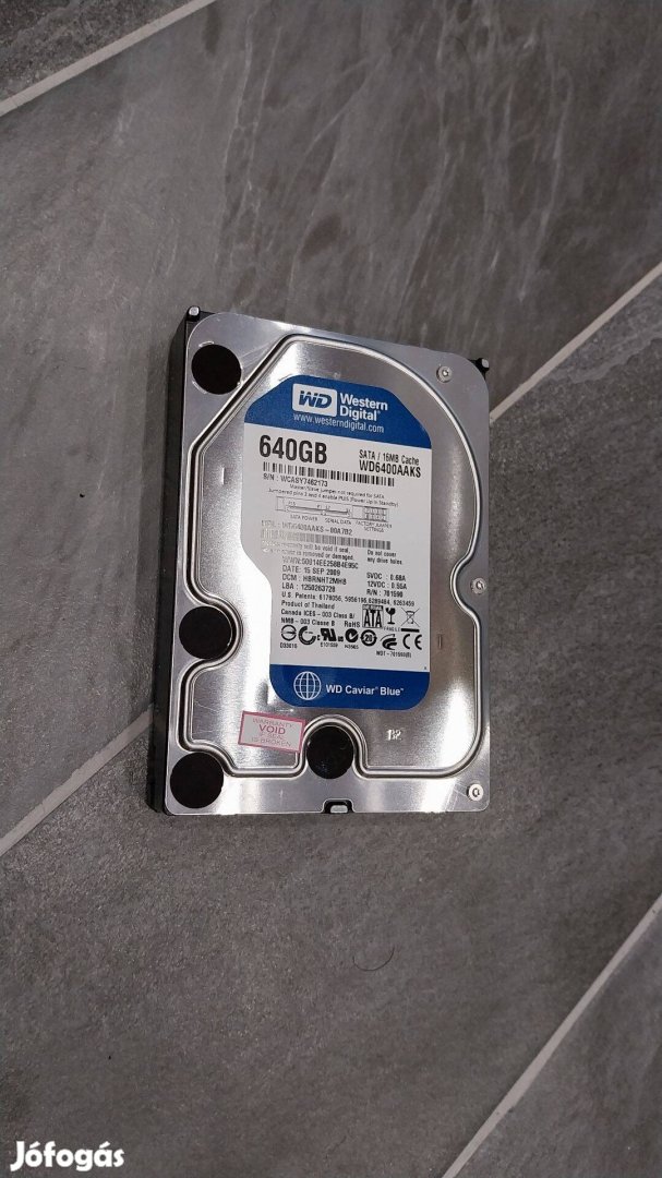 WD 640GB merevlemez