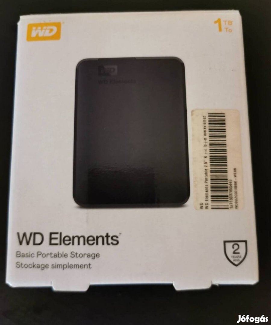 WD Elements Portable 1TB hordozható külső tároló