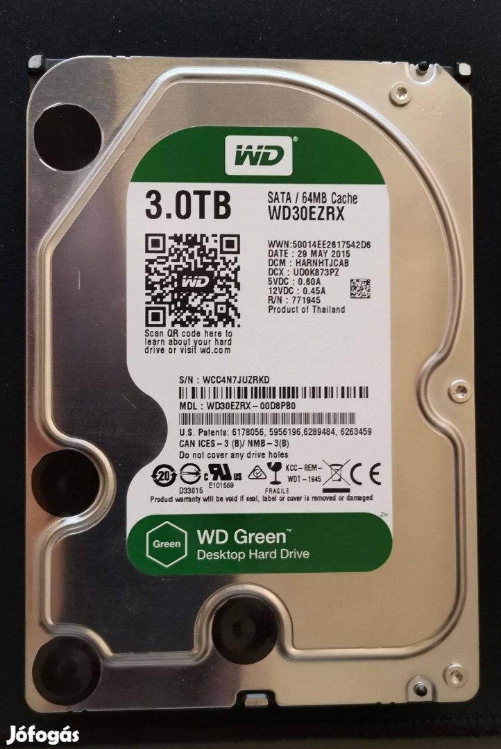 WD Green WD30Ezrx 3TB 100%