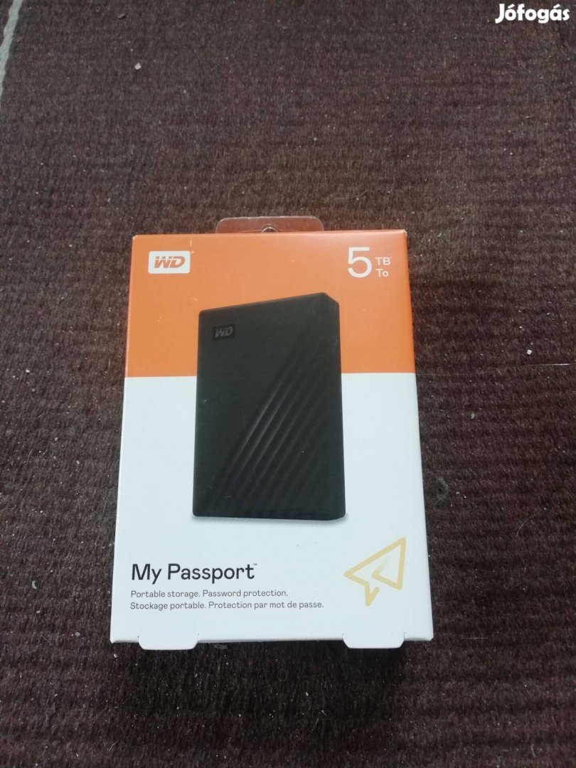 WD My Passport, 5TB Új, bontatlan, Foxpost megbeszélés után!