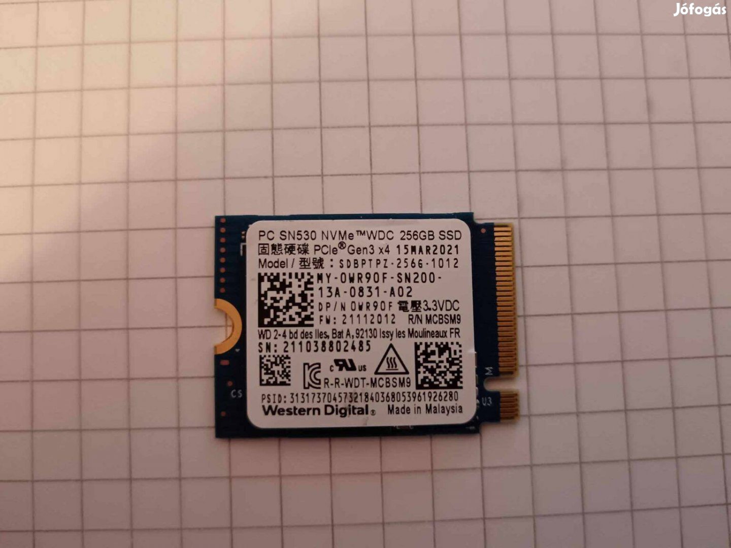 WD Nvme 256GB SSD