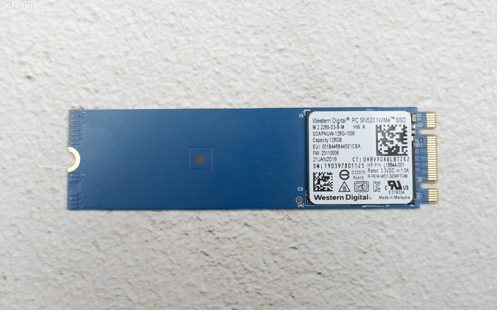 WD PC SN520 128GB M.2 Nvme SSD Pcie Gen3 2280