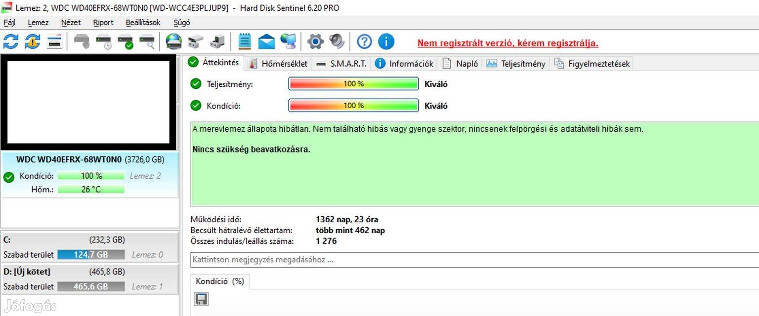 WD RED 4TB wd40efrx merevlemez