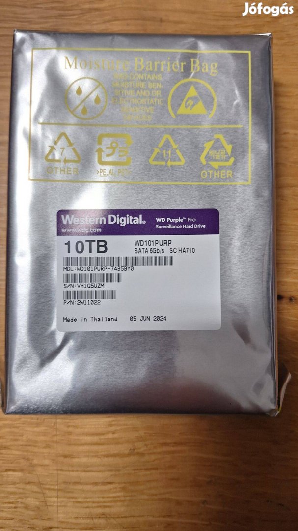 WD purple 10T merevlemez