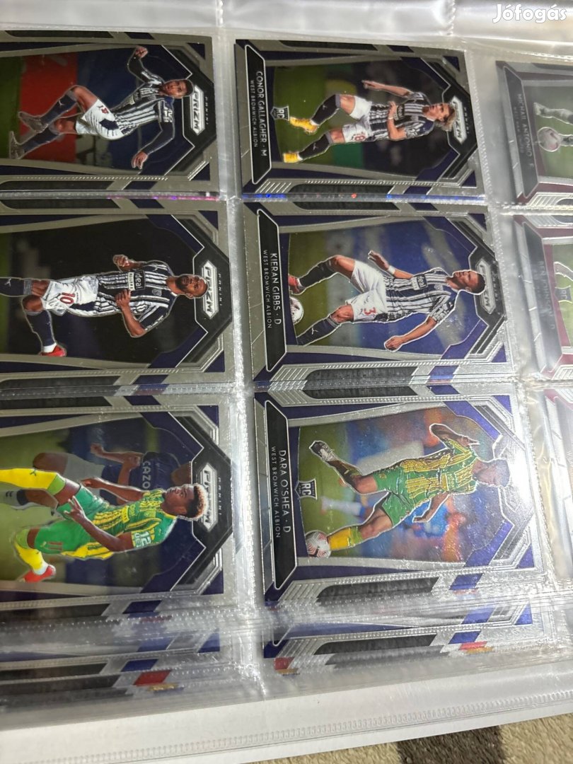 WEST bromwich Albion Panini Prizm focis kártyák