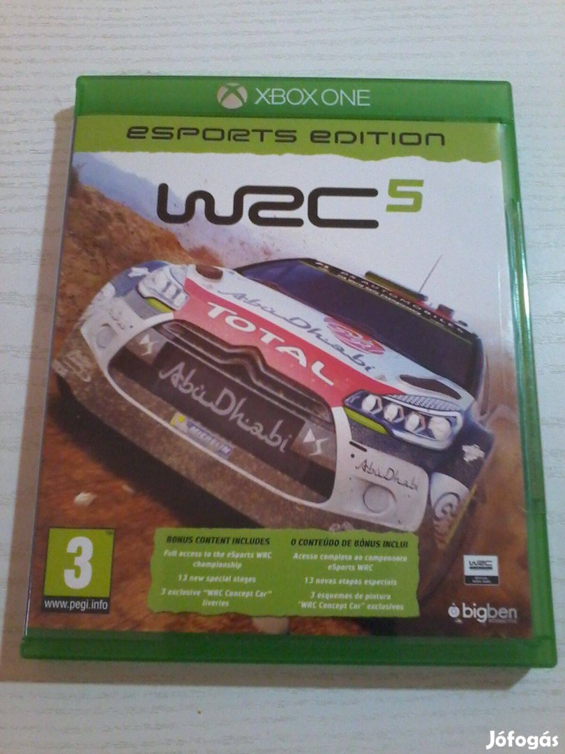 WRC 5 Xbox 1 játék eladó.(nem postázom)