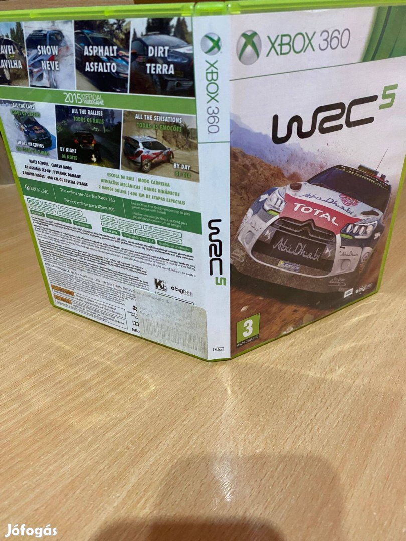 WRC 5 : World Rally Championship 5 - xbox 360 konzolhoz játéklemez