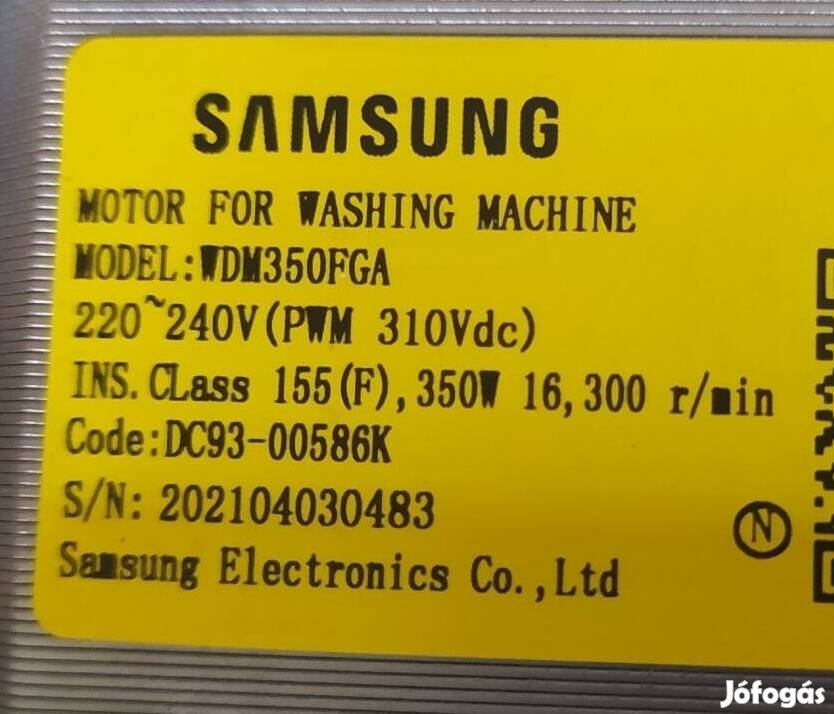 WW8NK52E0VW Sansung ecobubble mosógép motor