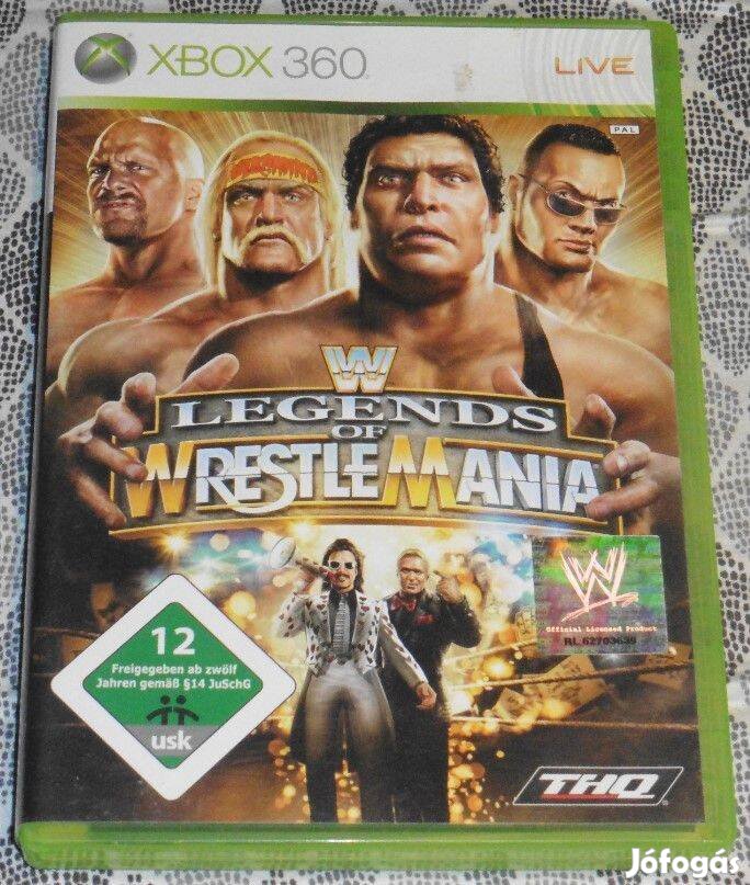 WWE Legends of Wrestlemania (Pankráció) Gyári Xbox 360 Játék akár félá