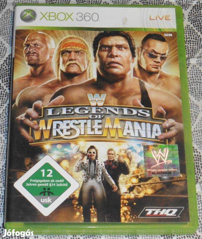 WWE Legends of Wrestlemania (Pankráció) Gyári Xbox 360 Játék akár félá