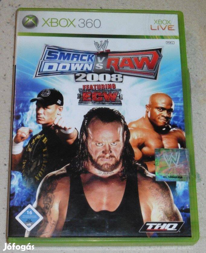 WWE Smack Down Vs Raw 2008 (Pankráció) Gyári Xbox 360 Játék