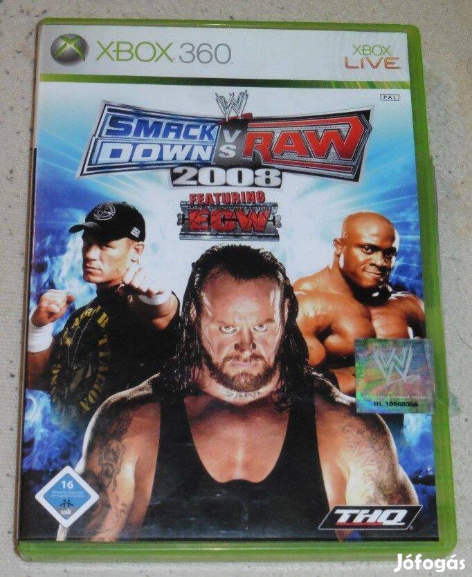 WWE Smack Down Vs Raw 2008 Pankráció Gyári Xbox 360 Játék