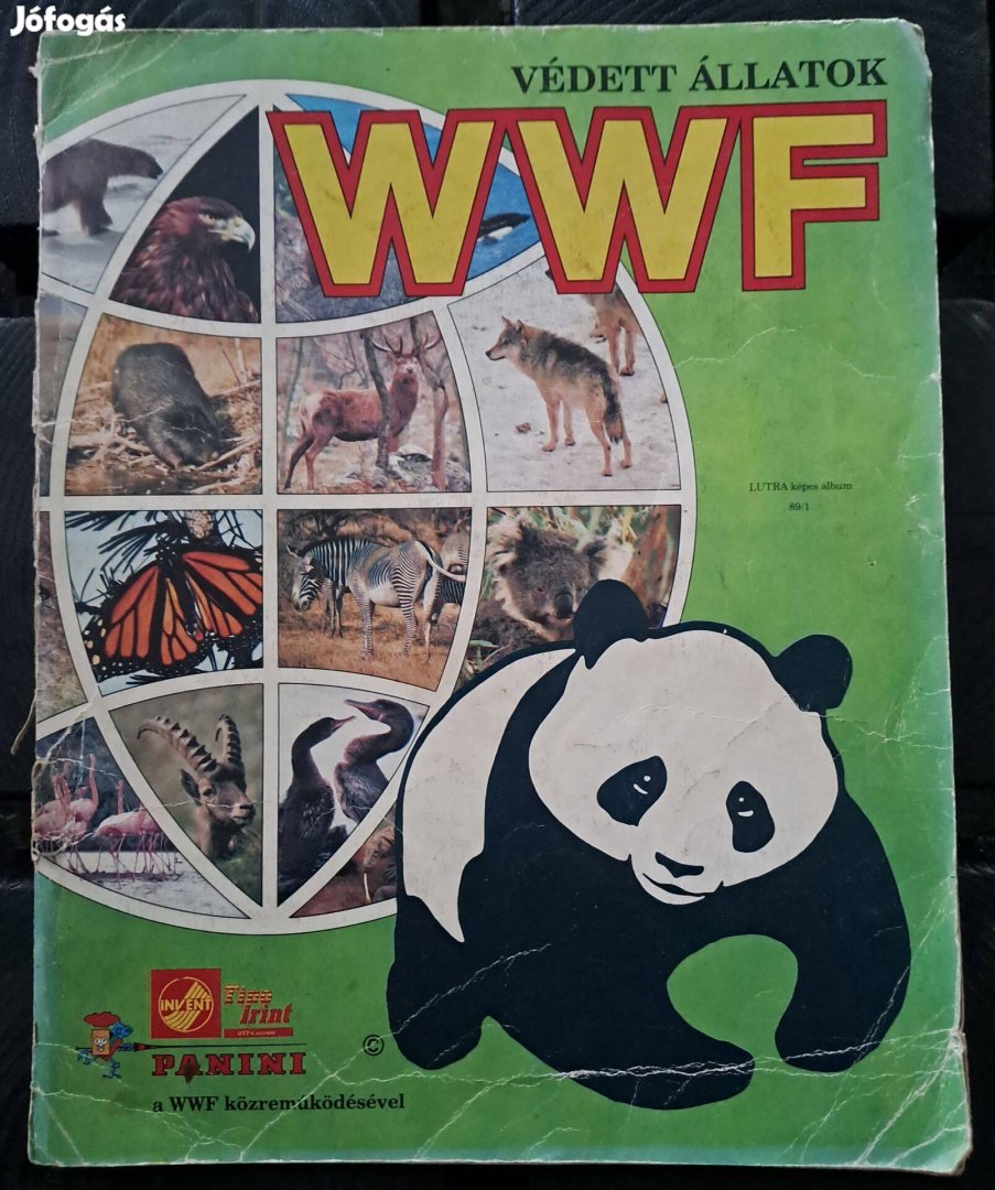 WWF Védett Állatok Panini matricás album