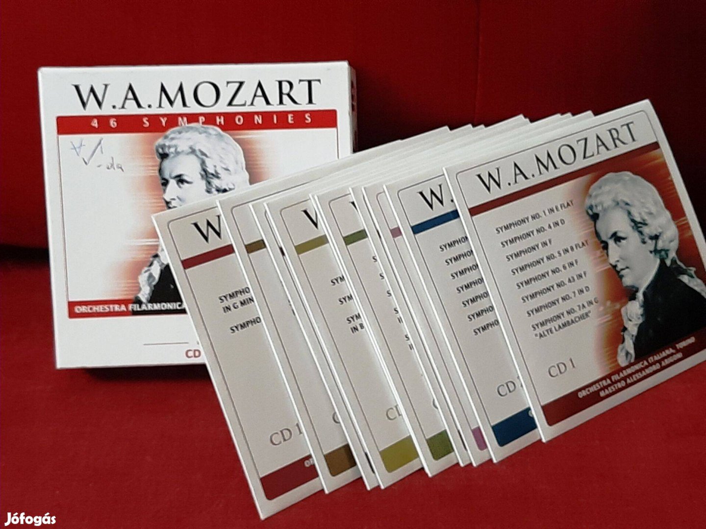 W A Mozart 46 Symphonies 10 darabos CD box, bontatlan