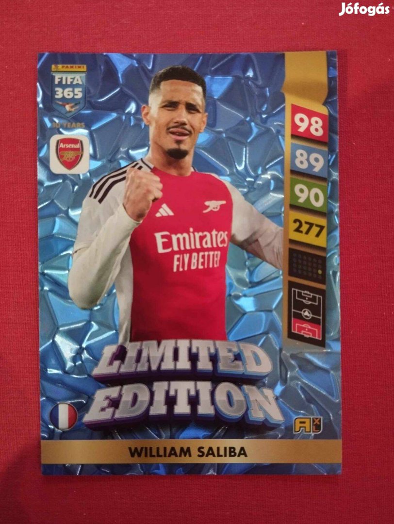 W. Saliba (Arsenal) FIFA 365 2025 Limited Edition focis kártya