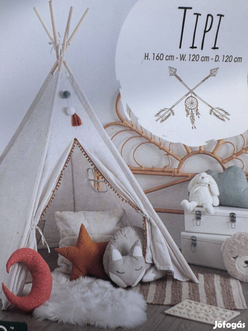 Wabi gyereksátor, 120x120x160 cm - natúr-homok, xn