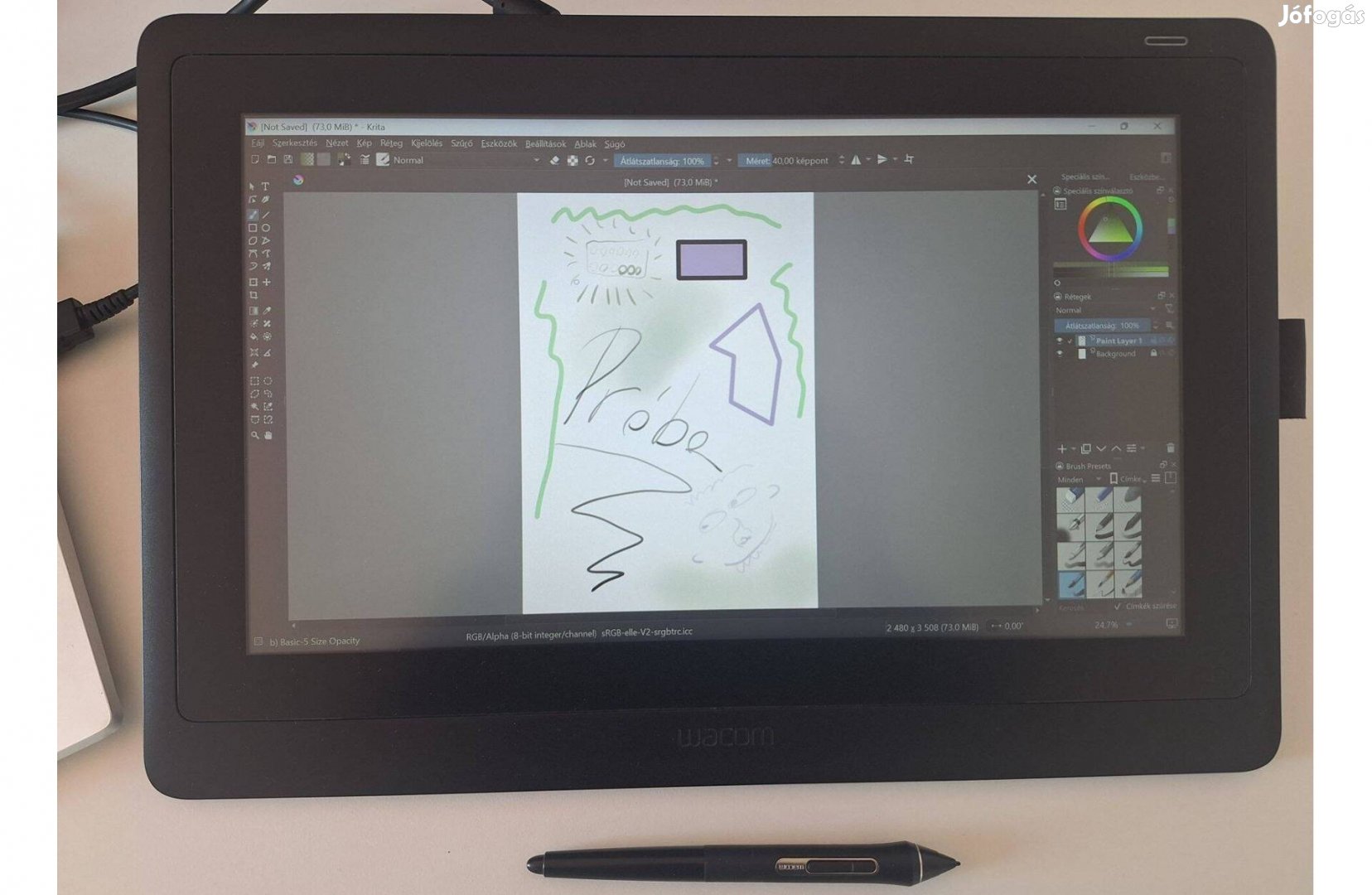 Wacom Cintiq 16 digitális rajztábla