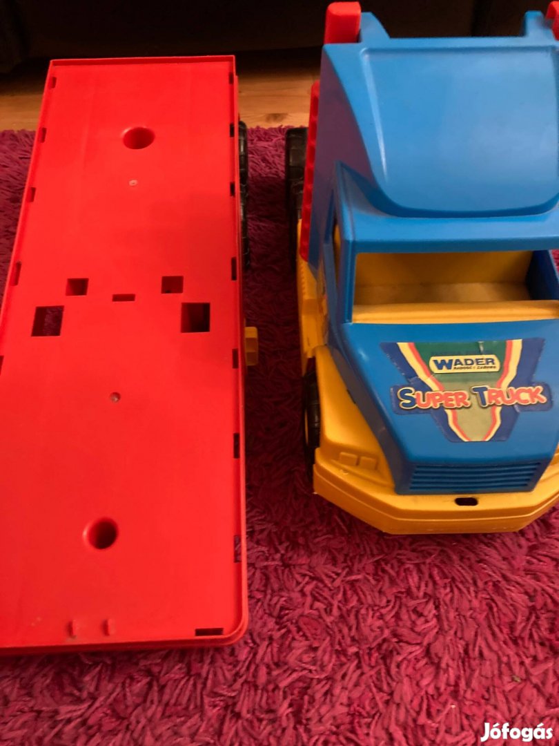 Wader nagyméretű trailer kamion gyerek játék gyerekjáték!